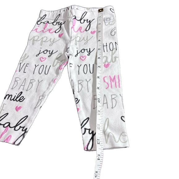 BOPPY girls  Pink Top & Printed white Leggins 2 piece outfit Size 9 months - Picture 6 of 16